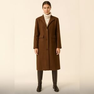 Vintage Harve Bernard Chocolate Brown Trench Coat Capsule Dark Academia‎ Size 12